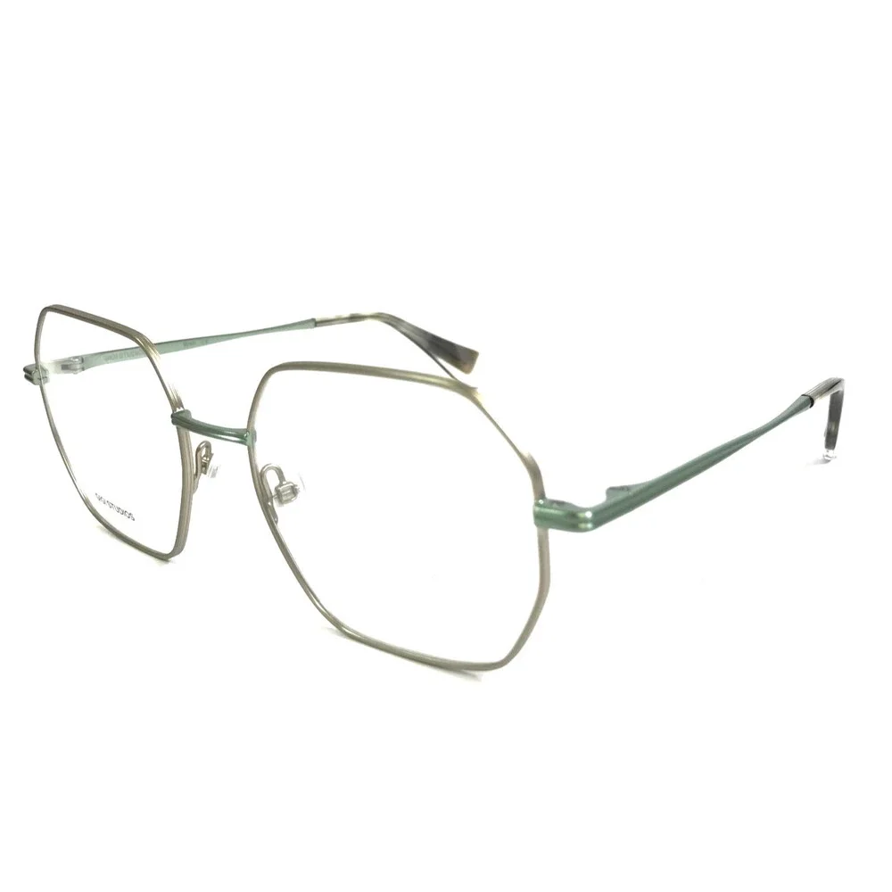 Gigi Studios Eyeglasses Frames BLAIR 6921/3 Green Silver Wire Rim 53-18-140
